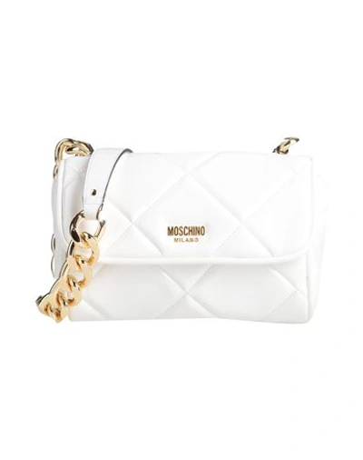 Moschino Woman Cross-body Bag White Size - Leather, Textile Fibers