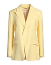 Chloé Woman Blazer Yellow Size 4 Silk In Yellow