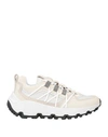 Brunello Cucinelli Bead-embellished Stretch-knit And Suede Sneakers In White