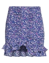 Isabel Marant Woman Mini Skirt Purple Size 8 Silk, Elastane