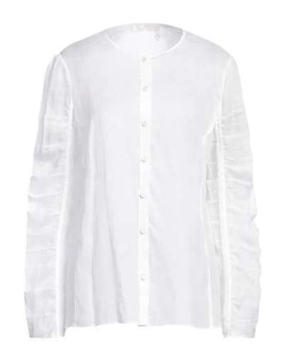 Chloé Woman Shirt White Size 10 Ramie