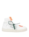 Off-white Woman Sneakers White Size 10 Soft Leather, Textile Fibers In White
