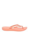 FITFLOP FITFLOP WOMAN THONG SANDAL CORAL SIZE 7 RUBBER