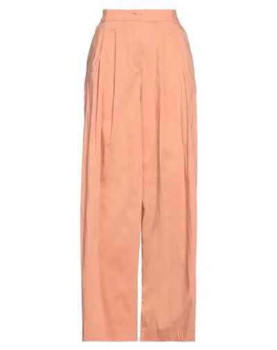 Jijil Woman Pants Salmon Pink Size 10 Cotton, Polyamide, Elastane