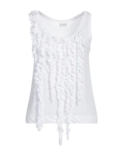 Dries Van Noten Woman Top White Size M Cotton
