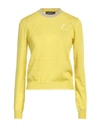 Rochas Woman Sweater Mustard Size L Cashmere, Polyester, Metallic Polyester In Yellow