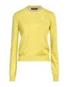 Rochas Woman Sweater Mustard Size S Cashmere, Polyester, Metallic Polyester In Yellow