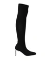 Jil Sander Woman Boot Black Size 9 Textile Fibers In Black