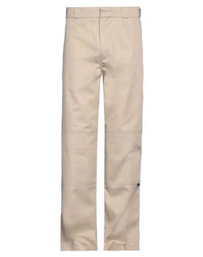 Palm Angels Man Pants Khaki Size 32 Polyester, Cotton In Beige