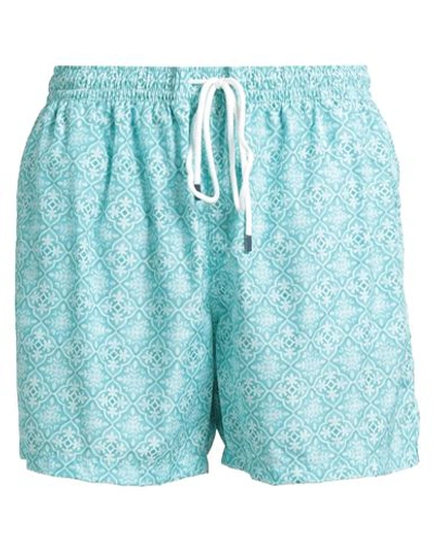 Fedeli Man Swim Trunks Light Green Size Xxl Recycled Polyester In Green
