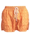 Fedeli Man Swim Trunks Orange Size Xxl Recycled Polyester