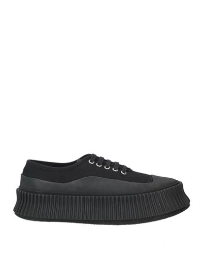 Jil Sander Woman Sneakers Black Size 9 Textile Fibers