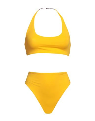 Attico Halter Bikini Set In Sunny Yellow