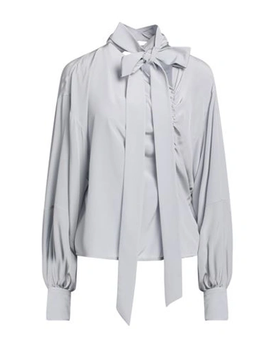 Victoria Beckham Woman Top Grey Size 4 Silk