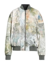 Balmain Painting-print Reversible Bomber Jacket In Green