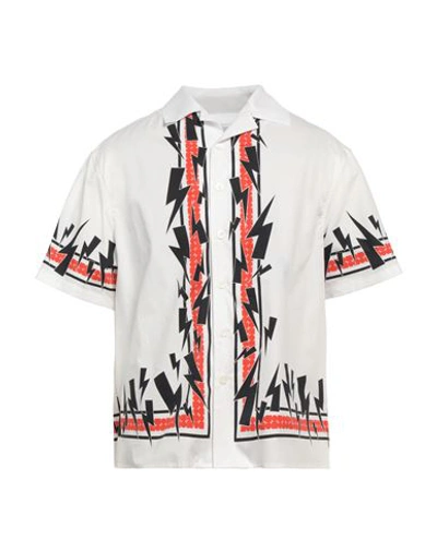 Neil Barrett Man Shirt White Size Xxl Cotton