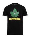 Dsquared2 Man T-shirt Black Size Xl Cotton