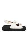 Isabel Marant Touch-strap Platform Leather Sandals In Off White