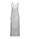 Ganni Woman Maxi Dress Grey Size 10/12 Recycled Polyester, Recycled Elastane In Grey