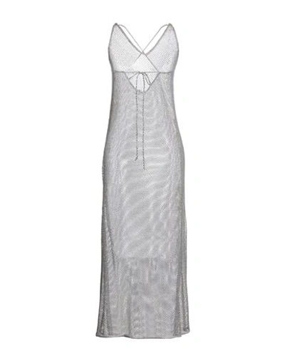 Ganni Woman Maxi Dress Grey Size 10/12 Recycled Polyester, Recycled Elastane