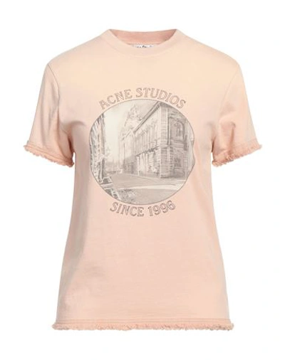 Acne Studios Woman T-shirt Light Pink Size S Cotton