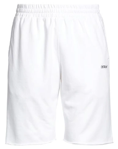 Off-white Man Shorts & Bermuda Shorts White Size M Cotton, Polyester