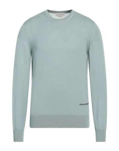 Alexander Mcqueen Man Sweater Sky Blue Size Xl Cashmere