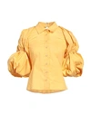 Jacquemus Woman Shirt Marigold Size 6 Cotton, Elastane In Yellow