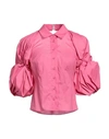 Jacquemus Woman Shirt Magenta Size 2 Cotton, Elastane
