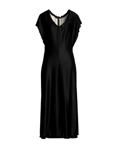 Jil Sander Woman Maxi Dress Black Size 4 Viscose, Elastane