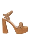 Gianvito Rossi Woman Sandals Light Brown Size 10 Soft Leather