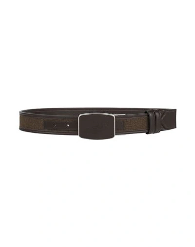 Bally Man Belt Dark Brown Size 39.5 Textile Fibers