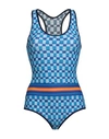 MARNI MARNI WOMAN ONE-PIECE SWIMSUIT AZURE SIZE 6 POLYAMIDE, ELASTANE