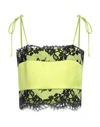 Msgm Woman Top Acid Green Size 4 Recycled Polyester, Polyester