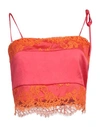 Msgm Woman Top Red Size 4 Recycled Polyester, Polyester