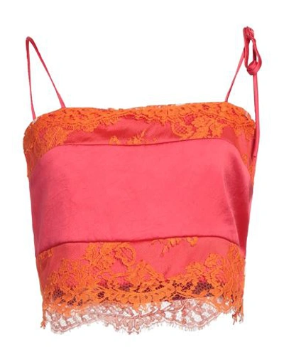 Msgm Woman Top Red Size 4 Recycled Polyester, Polyester