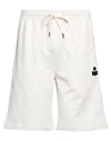 ISABEL MARANT ISABEL MARANT MAN SHORTS & BERMUDA SHORTS LIGHT GREY SIZE L COTTON, POLYESTER, POLYAMIDE