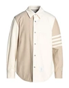 THOM BROWNE THOM BROWNE MAN DENIM SHIRT BEIGE SIZE 4 COTTON