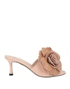 N°21 Woman Sandals Blush Size 10 Soft Leather In Pink