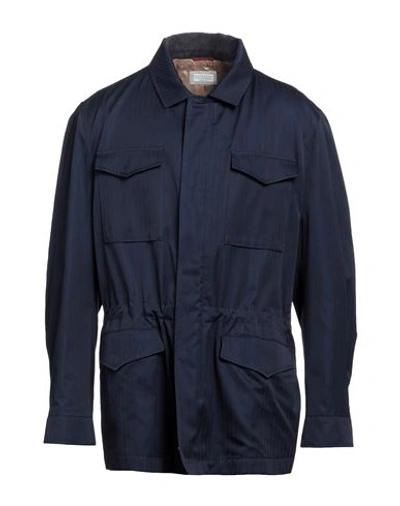 Brunello Cucinelli Man Jacket Midnight Blue Size 48 Cotton