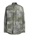 Balmain Faded-effect Military Jacket In Green