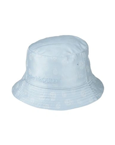 Alexander Mcqueen Woman Hat Sky Blue Size 7 Polyester, Silk, Viscose