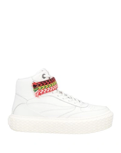 Lanvin Woman Sneakers White Size 10 Calfskin