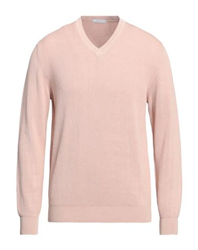 Boglioli Man Sweater Blush Size Xxl Cotton In Pink