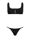 OFF-WHITE OFF-WHITE WOMAN BIKINI BLACK SIZE 6 POLYAMIDE, ELASTANE