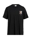 Burberry Man T-shirt Black Size S Cotton, Elastane