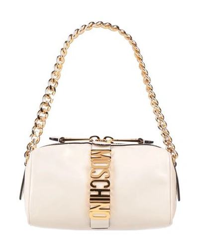 Moschino Woman Handbag Ivory Size - Leather In White