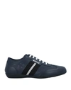 BALLY BALLY MAN SNEAKERS NAVY BLUE SIZE 7 SOFT LEATHER