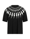 Neil Barrett Man T-shirt Black Size Xxl Cotton