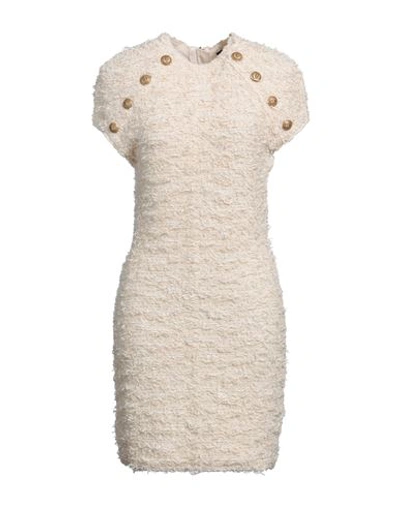 Balmain Woman Mini Dress Ivory Size 4 Cotton, Viscose, Polyamide, Polyester In White